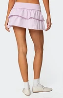 Edikted Lexie Ruffle Striped Mini Skirt