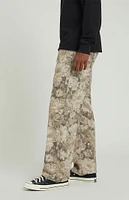 PacSun Brown Floral Baggy Carpenter Jeans