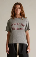 Fear of God Essentials Women's Dark Heather Oatmeal Tri-Blend Crew Neck T-Shirt