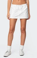 Edikted Crinkle Cargo Mini Skirt