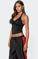 Edikted Cindi Lace Trim Halter Top