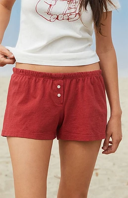 John Galt Red Keira Boxer Shorts