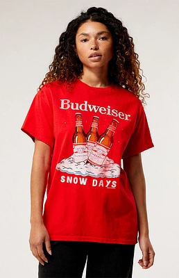 Junk Food Budweiser Snow Days T-Shirt