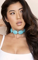 Ettika Oval Turquoise Stones Statement Choker