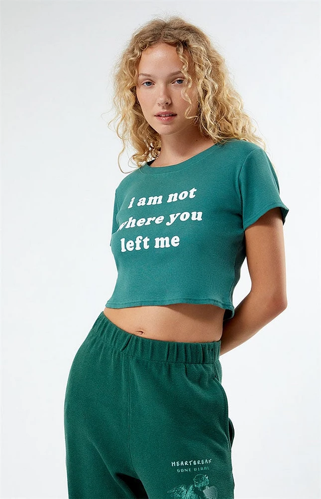 Boys Lie Not Where You Left Me Crop Top