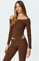 Edikted Aries Studded Asymmetric Top