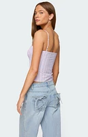 Edikted Leela Scrunch Striped Tank Top