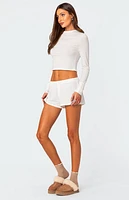 Edikted Homey Pointelle Long Sleeve
