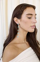 Ettika Dripping Turquoise 18k Gold Plated Earrings