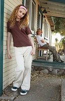 Pacsun Kids Clover Cream Baggy Jeans