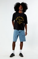 Pacsun Black Leagues Mesh Boxy Cropped Jersey T-Shirt