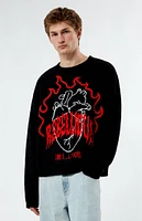 PacSun Rebellious Flame Cropped Sweater