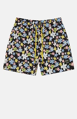 WeSC America Inc Zack Vintage Daisies AOP 5" Swim Trunks