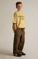 Fear of God Essentials Kids Olive Fleece Relaxed Sweatpants