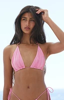 Riot Swim Pink Bixi Triangle Bikini Top