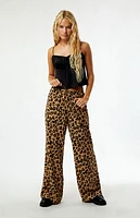 Pacsun Leopard Pull-On Wide Leg Pants