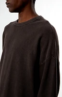 Pacsun Brown Textured Crew Neck Sweater