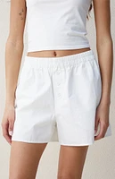 Beverly and Beck White Boxer Shorts