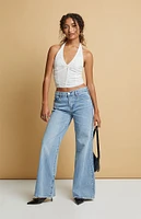 Beverly and Beck Aimee Bow Lace Halter Top