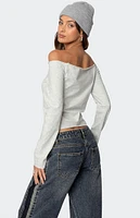 Edikted Aspen Ski Club Off Shoulder Top