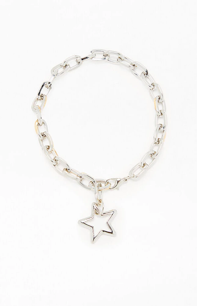 LA Hearts Star Chain Bracelet