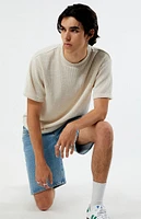 PacSun Cream Grain Knit Oversized T-Shirt