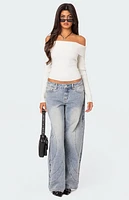 Edikted Lauren Knit Fold Over Top