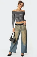 Edikted Daren Off Shoulder Knit Top