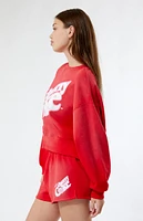 By PacSun Cherry Coke Boxy Crew Neck Sweatshirt