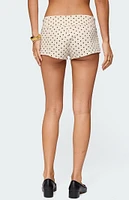 Edikted Twyla Polka Dot Stretch Shorts