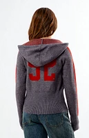 Daisy Street Star Zip Up Knit Hoodie