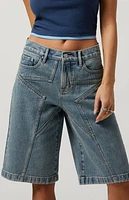 Pacsun Light Indigo Star Seam Extreme Denim Jorts
