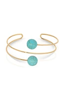 Ettika Summer Escape Turquoise Bead Wire Cuff