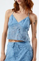 LA Hearts Eyelet Halter Tank Top