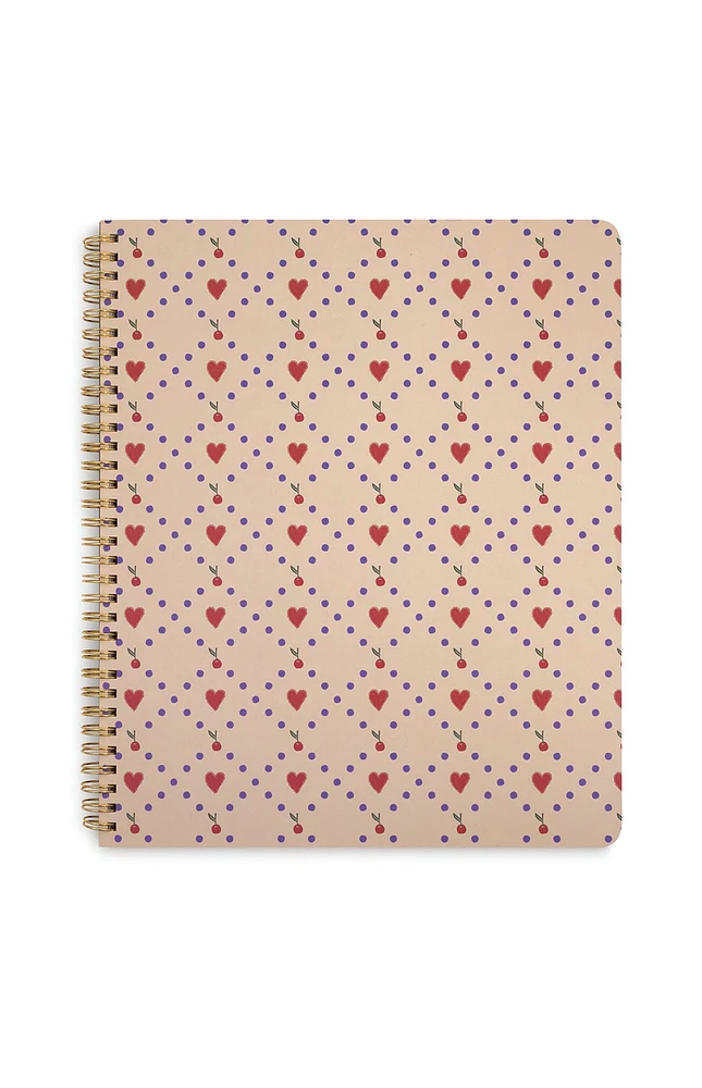 ban.do Cherry Hearts Rough Draft Large Notebook