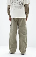 Pacsun Olive Extreme Baggy Carpenter Jeans