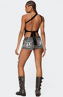 Edikted Codi Backless Asymmetric Knit Top