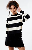 Daisy Street Striped Knit Boxy Sweater