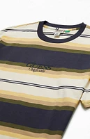 GUESS Originals Logo Multi Stripe T-Shirt