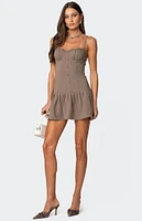 Edikted Cupped Drop Waist Mini Dress