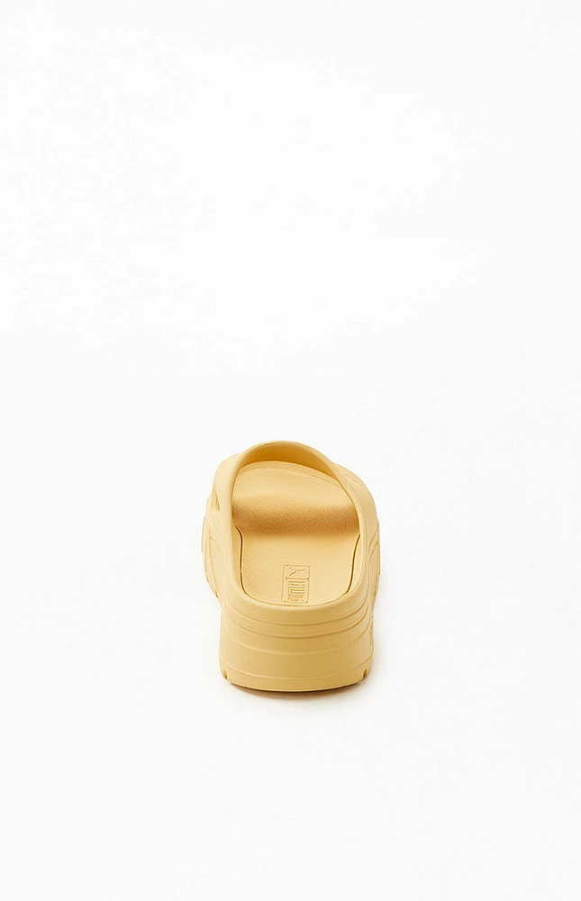 Puma Women's Beige Mayze Stack Injex Slide Sandals