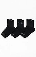 adidas 3 Pack Black Cushioned 3.0 Crew Socks