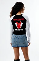 True Religion x Playboy Raglan Long Sleeve T-Shirt