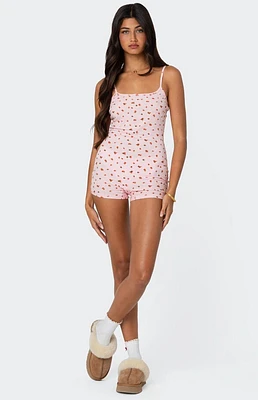 Edikted Strawberry Girl Printed Romper