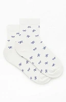 John Galt Navy Bow Ankle Socks