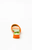 CIRCUS NY Women's Orange Joana Slide Sandals