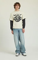 Pacsun Mason Baggy Barrel Jeans Light Indigo