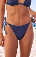 Salero Swim by Pacsun Denim Tie Side Bikini Bottom