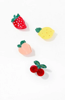 LA Hearts 4 Pack Fruit Mini Hair Claw Clips