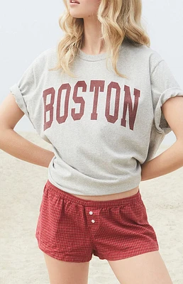 John Galt Light Gray Boston Oversized T-Shirt